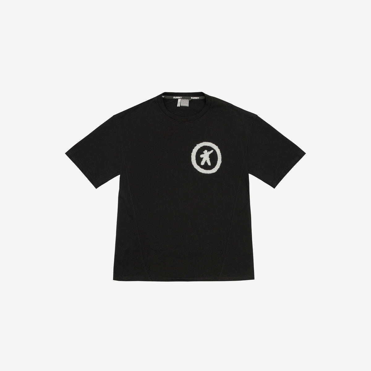Patchwork Oversize Tee - Black