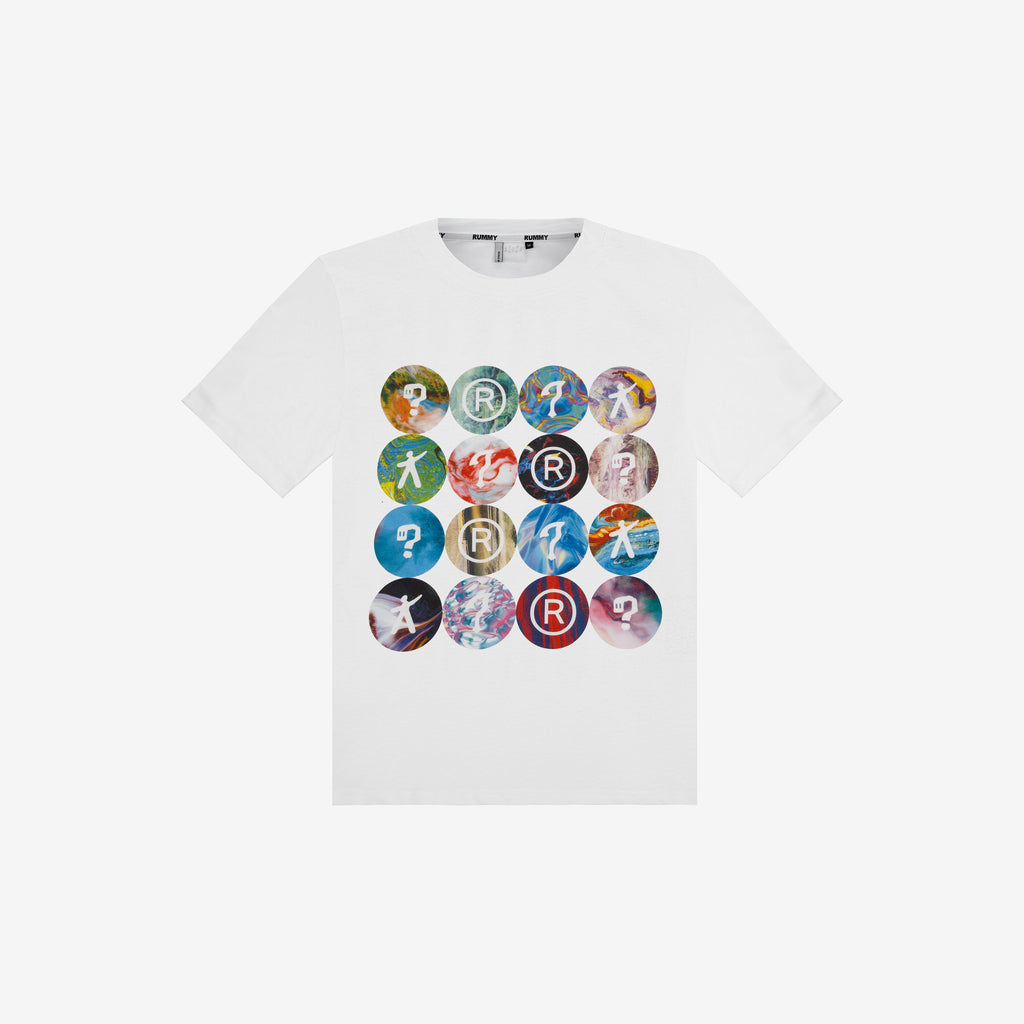 RUMMY? Circle Slim Tee - White