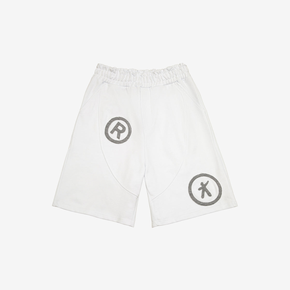 Patchwork Shorts - White